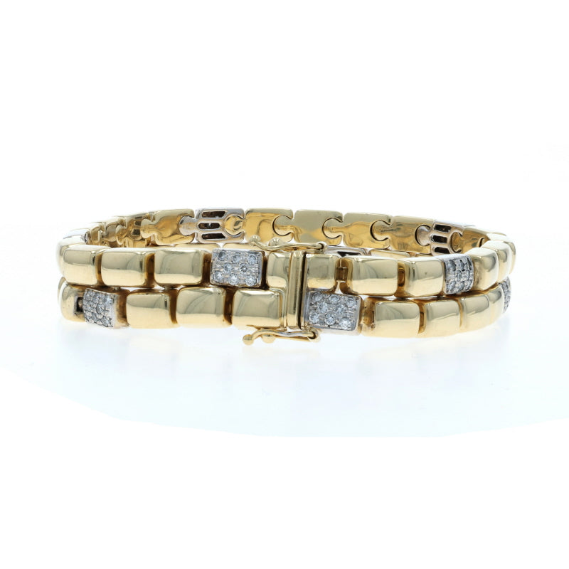1.60ctw Diamond Bracelet Yellow Gold