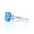 3.30ctw Blue Topaz and Diamond Ring White Gold