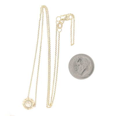 .91ctw Diamond and Diamond Pendant Necklace Yellow Gold