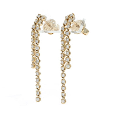.55ctw Diamond Women's Earrings Yellow Gold