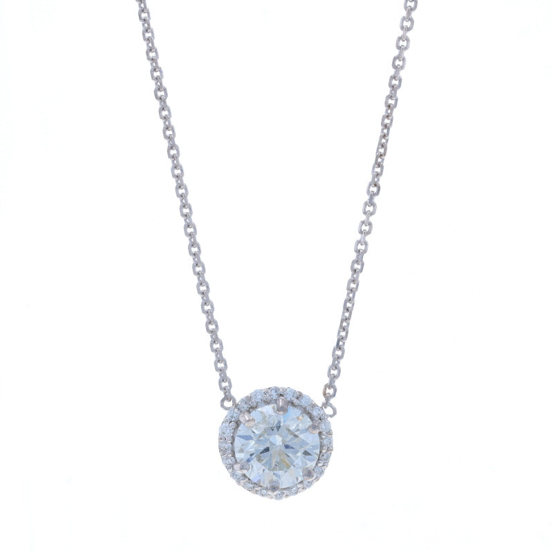 1.13ctw Diamond Pendant Necklace White Gold