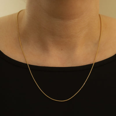 Popcorn Chain Necklace Yellow Gold
