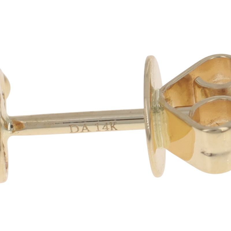 Mother of Pearl and Diamond Earrings Yellow Gold