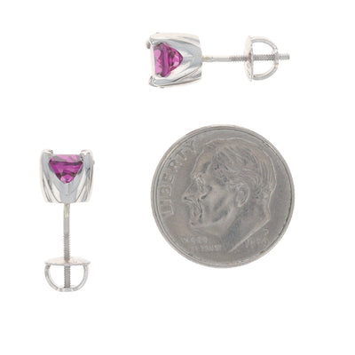 2.84ctw Rhodolite Garnet Earrings Platinum