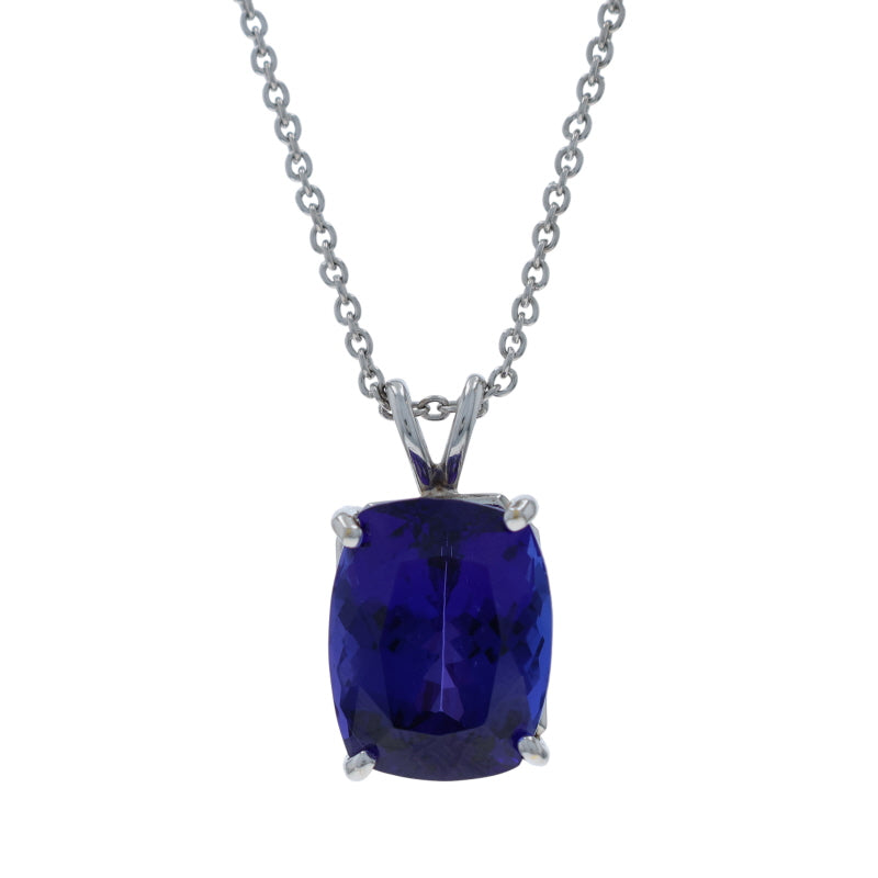 15.32ct Tanzanite Pendant Necklace White Gold