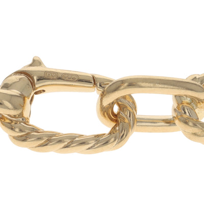 David Yurman Madison Chain Bracelet Size L Men's Fancy Bracelet Yellow Gold