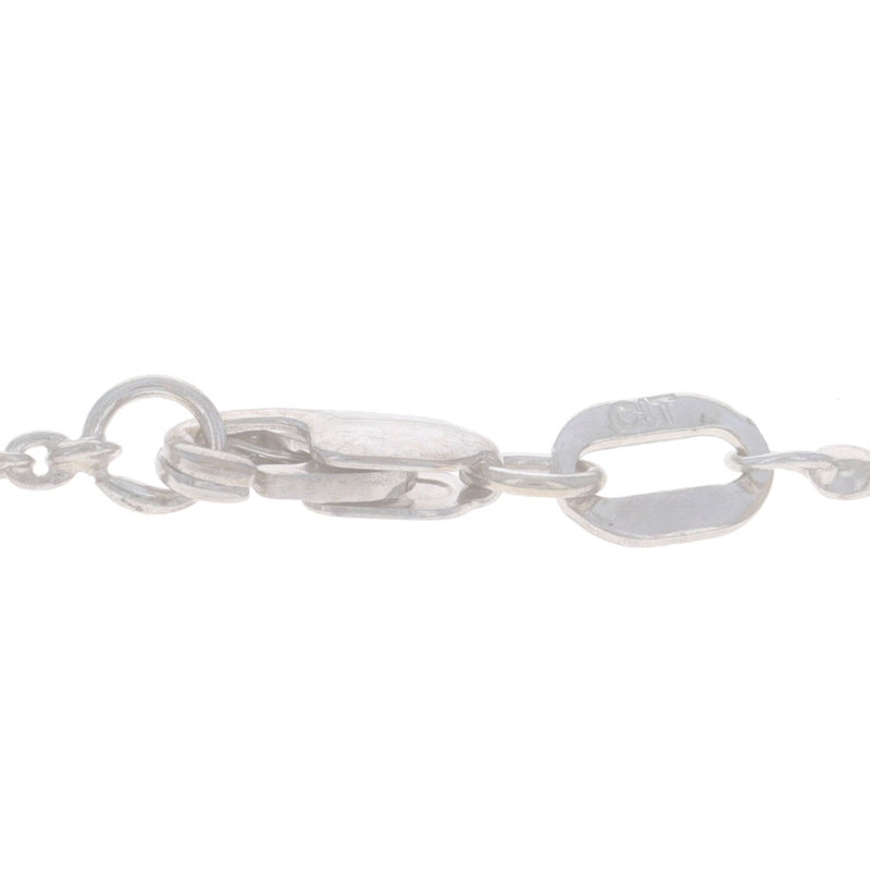 1.58ctw Diamond Cable Chain Pendant Necklace White Gold