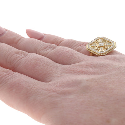 Doves by Doron Paloma .33ctw Diamond Ring Yellow Gold
