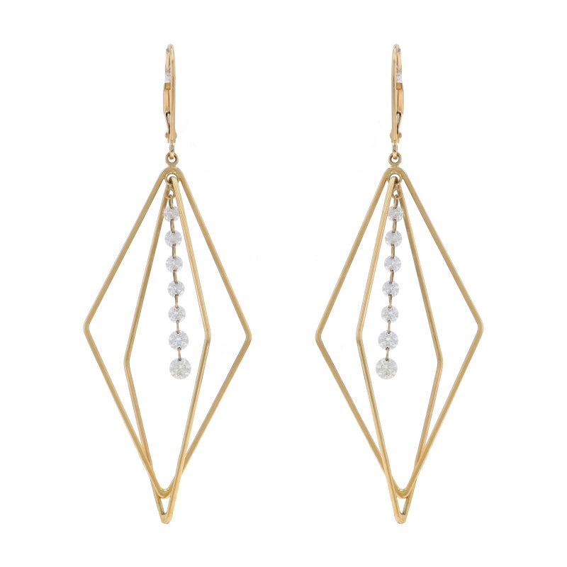 .86ctw Diamond Earrings Yellow Gold