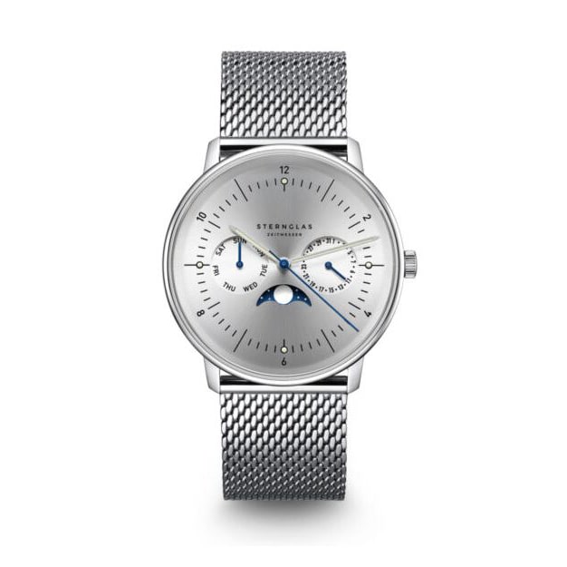 Sternglas NAOS Moonphase Men's Watch S01-NM52-MI04 Stainless Steel Quartz