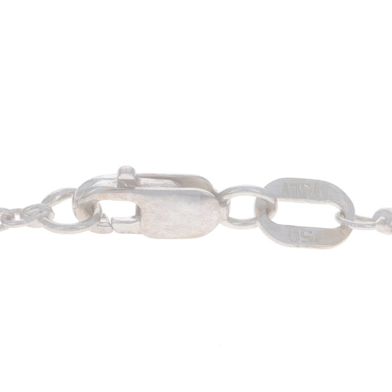 1.58ctw Diamond Cable Chain Pendant Necklace White Gold