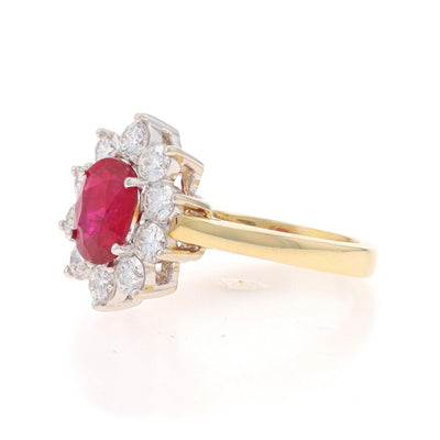 2.51ctw Ruby and Diamond Ring Yellow Gold