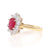 2.51ctw Ruby and Diamond Ring Yellow Gold