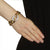 2.68ctw Diamond Graduated Curb Bracelet Yellow Gold