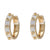 Michael M Chroma White Enamel .10ctw Diamond Earrings Yellow Gold