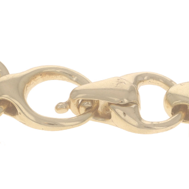 Fancy Link Chain Necklace Yellow Gold