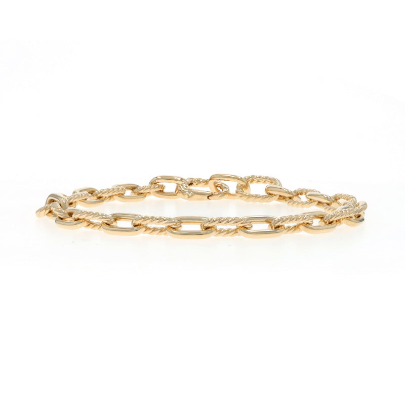 David Yurman Madison Chain Bracelet Size L Men's Fancy Bracelet Yellow Gold