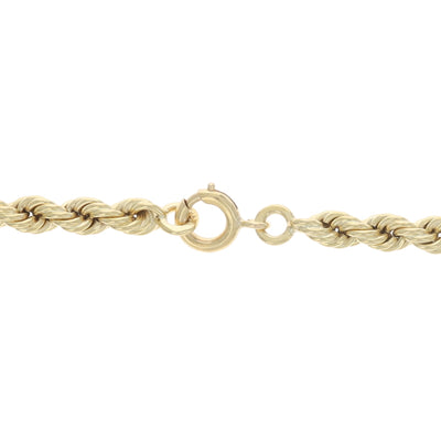 Rope Chain Necklace Yellow Gold