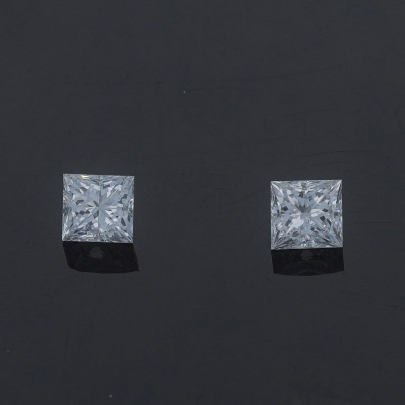 .53ctw Set of 2 Princess Diamonds