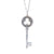 Tiffany & Co. Keys Clover Diamond Pendant Necklace White Gold