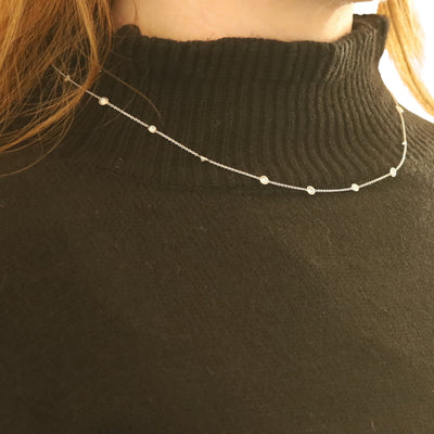 1.79ctw Diamond Diamond by the Yard Station Necklace