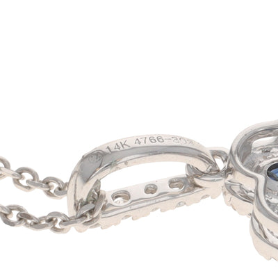 2.58ctw Sapphire and Diamond Pendant Necklace White Gold