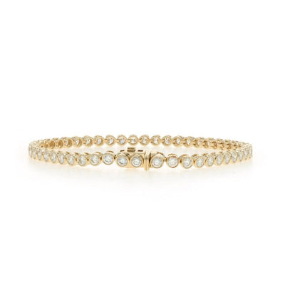 4.06ctw Diamond Women's Bracelet Yellow Gold