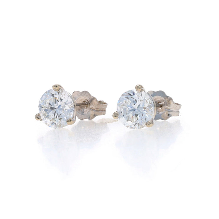 1.42ctw Diamond Earrings White Gold