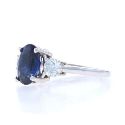 2.97ctw Sapphire and Diamond Ring White Gold