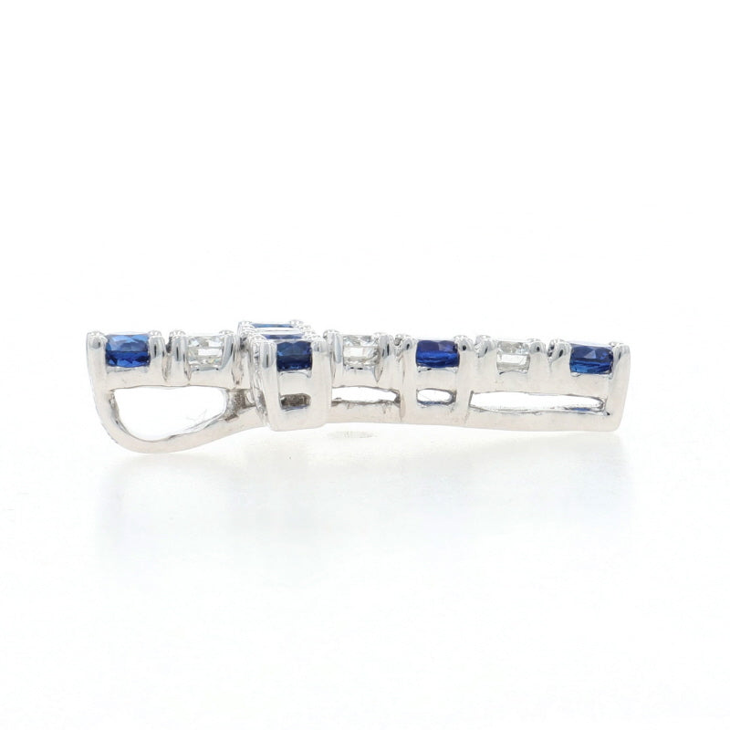.67ctw Sapphire and Diamond Pendant White Gold