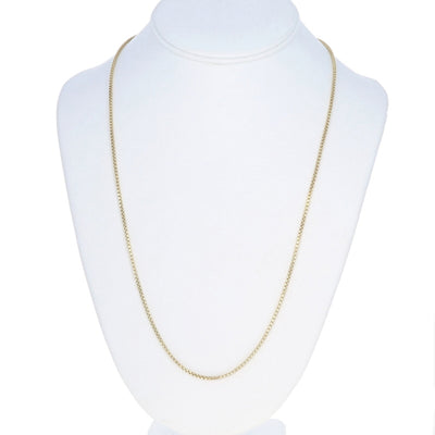 Box Chain Necklace Yellow Gold