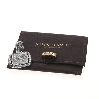 John Hardy Naga Pendant Enhancer .75ctw Diamond Pendant Sterling Silver