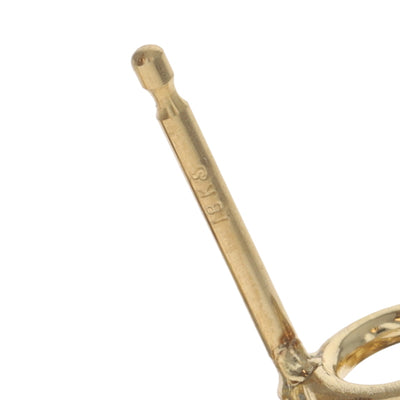 2.60ctw Sapphire and Diamond Earrings Yellow Gold