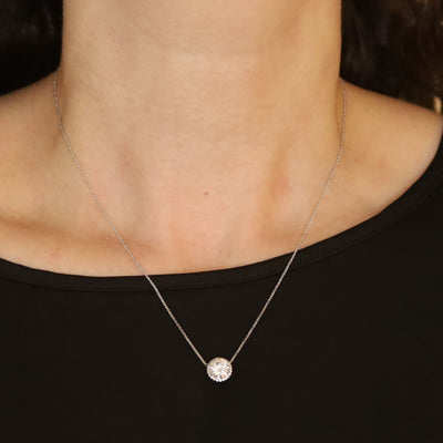 1.63ctw Diamond and Diamond Pendant Necklace White Gold