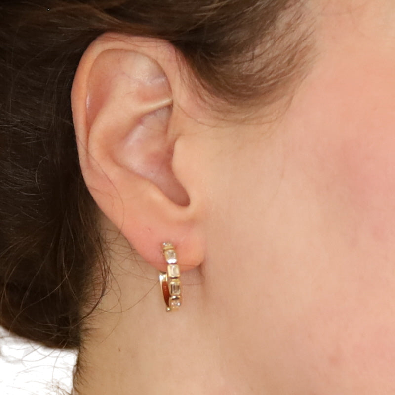 1.09ctw Diamond Earrings Yellow Gold