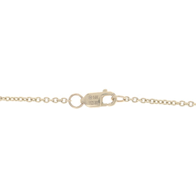 1.00ctw Diamond Diamond Cut Cable Chain Station Necklace Yellow Gold