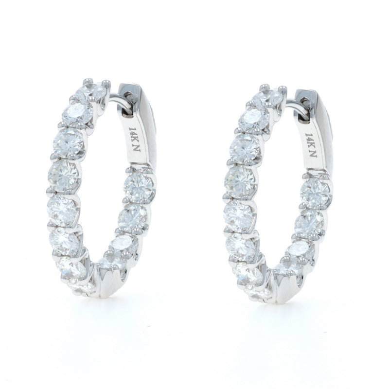 2.45ctw Diamond Earrings White Gold