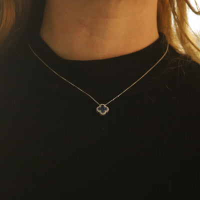 .94ctw Sapphire and Diamond Women's Necklace White Gold