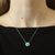 .25ctw Turquoise and Diamond Pendant Necklace White Gold