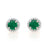 1.66ctw Emerald and Diamond Earrings White Gold