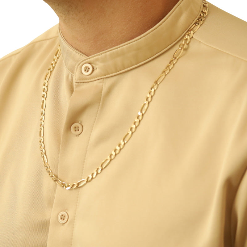 Men's Figaro Chain Necklace Yellow Gold