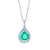 1.61ctw Emerald and Diamond Pendant Necklace White Gold