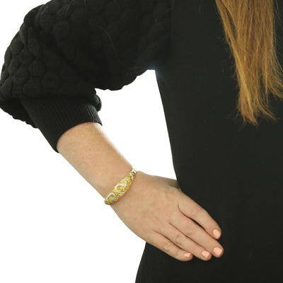 17.85ctw Sapphire Women's Bracelet Yellow Gold