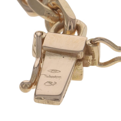 Men's Diamond Cut Cable Chain Necklace Rose Gold