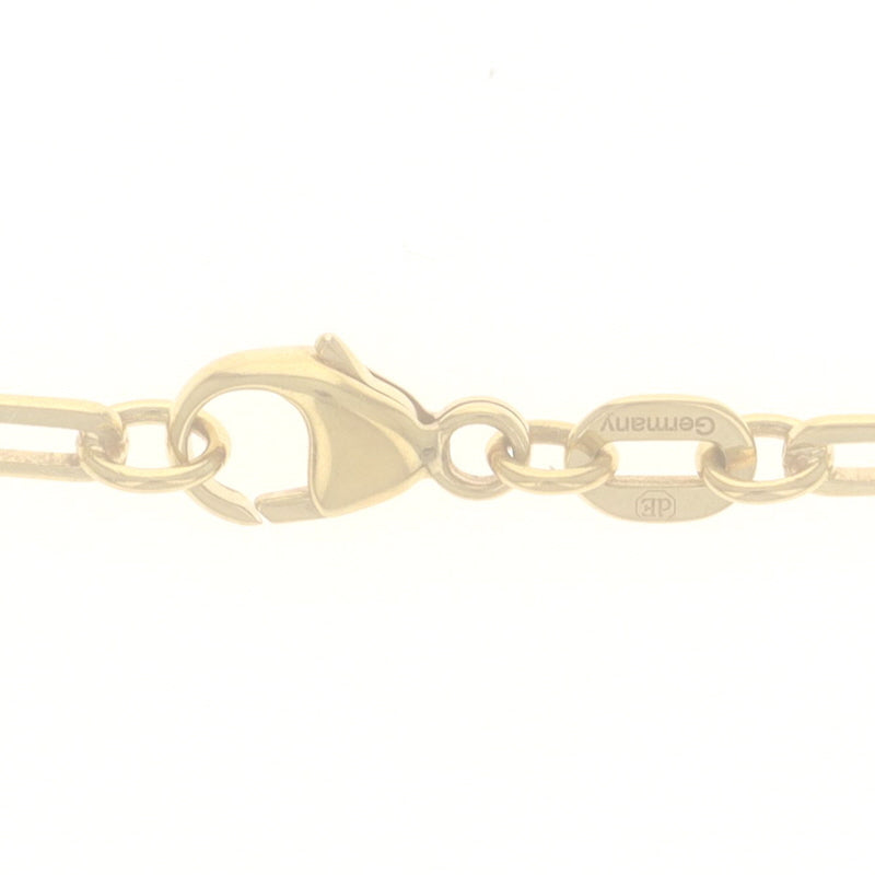 Paperclip Chain Necklace Yellow Gold