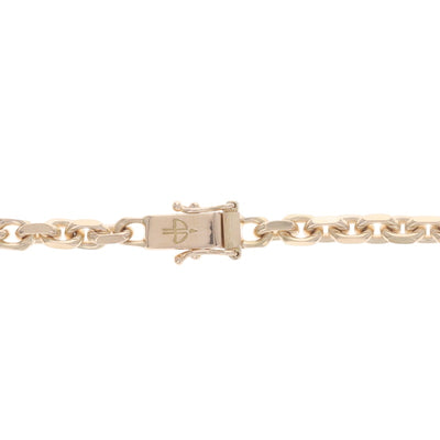 Men's Diamond Cut Cable Chain Necklace Rose Gold
