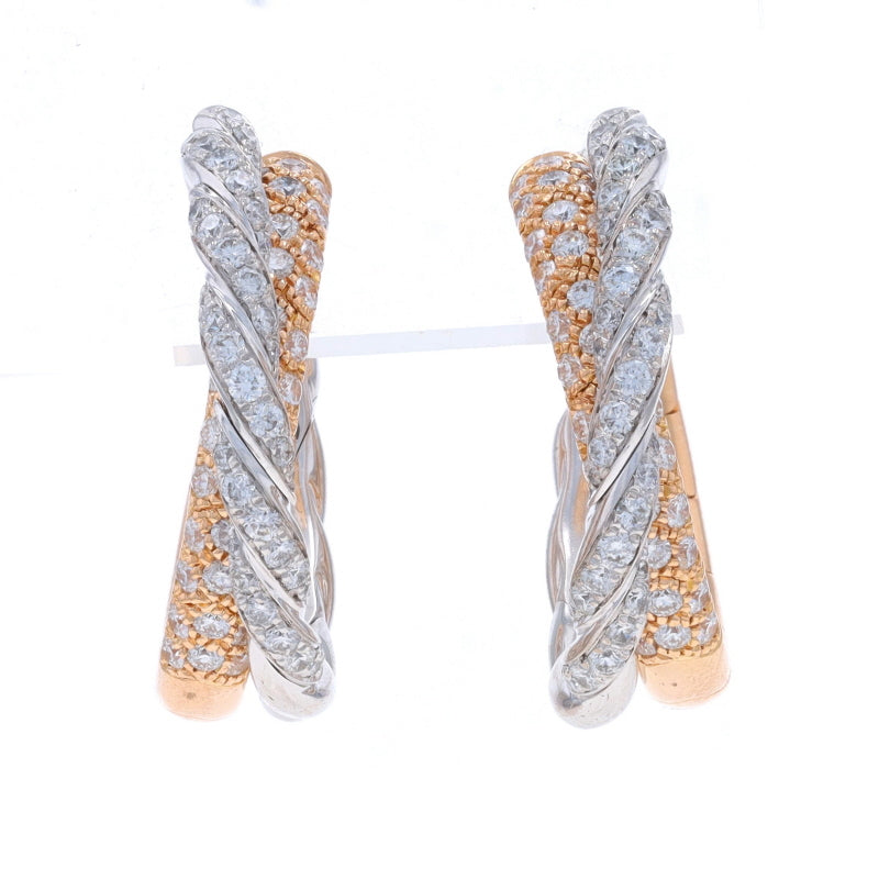 David Yurman Pavéflex 1.00ctw Diamond Earrings White Gold
