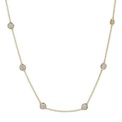 2.00ctw Diamond Women's Diamond by the Yard Necklace Yellow Gold