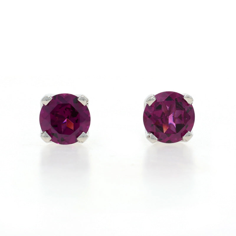 2.84ctw Rhodolite Garnet Earrings Platinum