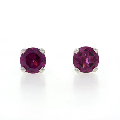 2.84ctw Rhodolite Garnet Earrings Platinum